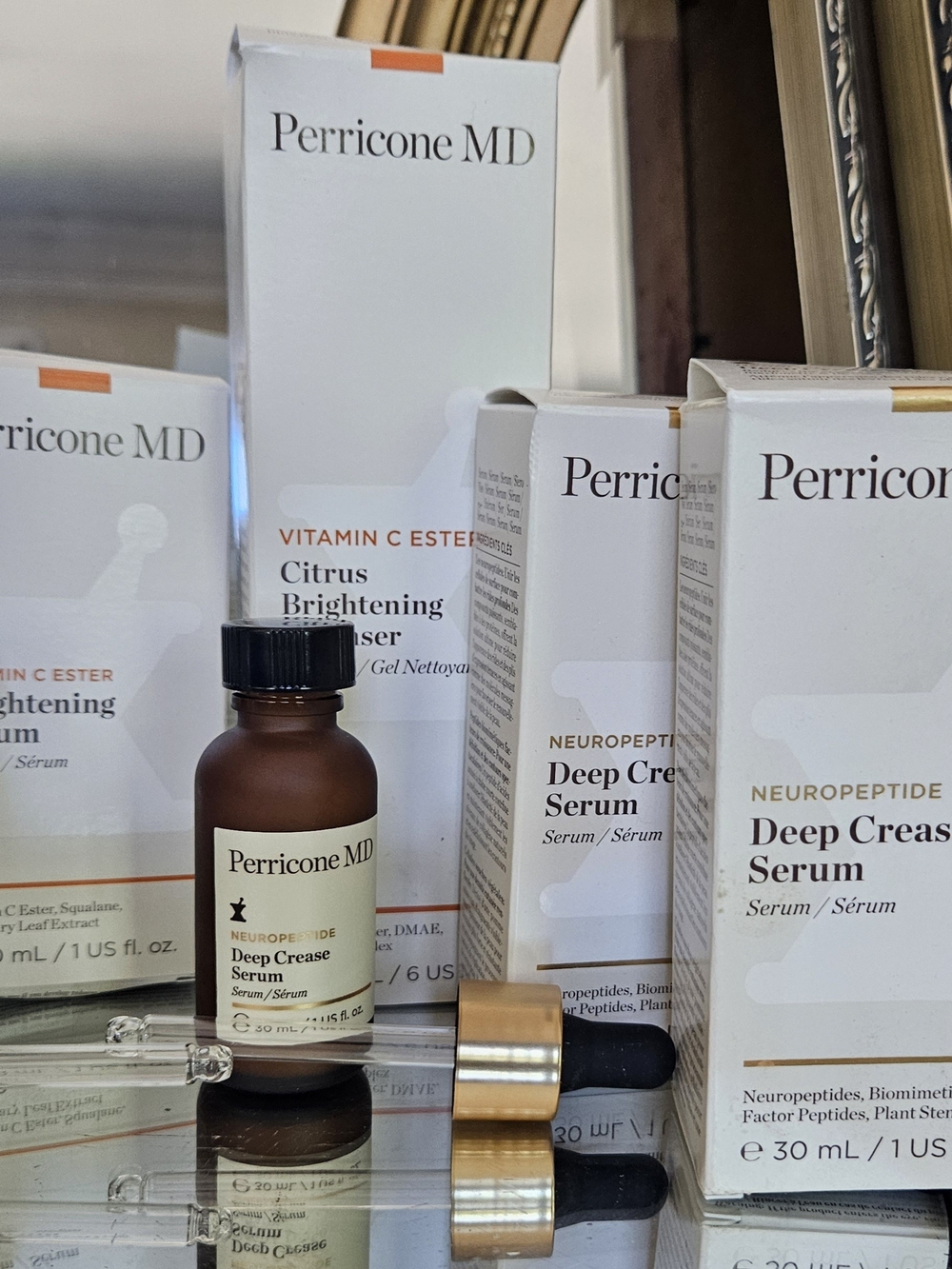 Perricone Skincare Set 4 Items Vitamin C Cleanser And Serum & 2 Deep Crease New